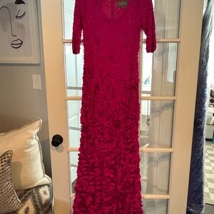 Theia Fuchsia Sequin Gown